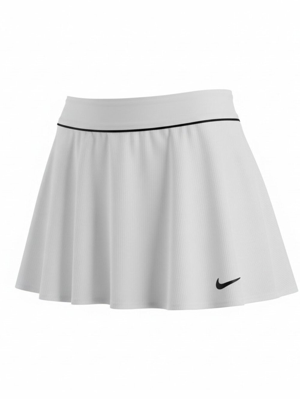Nike Court Dri-Fit Tennis Skirt Womens L Winter White 939318-100 Ribbed Skort